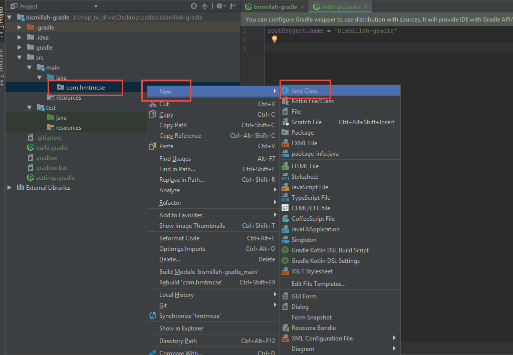 Create Java Gradle Project with Intellij IDEA Step 10