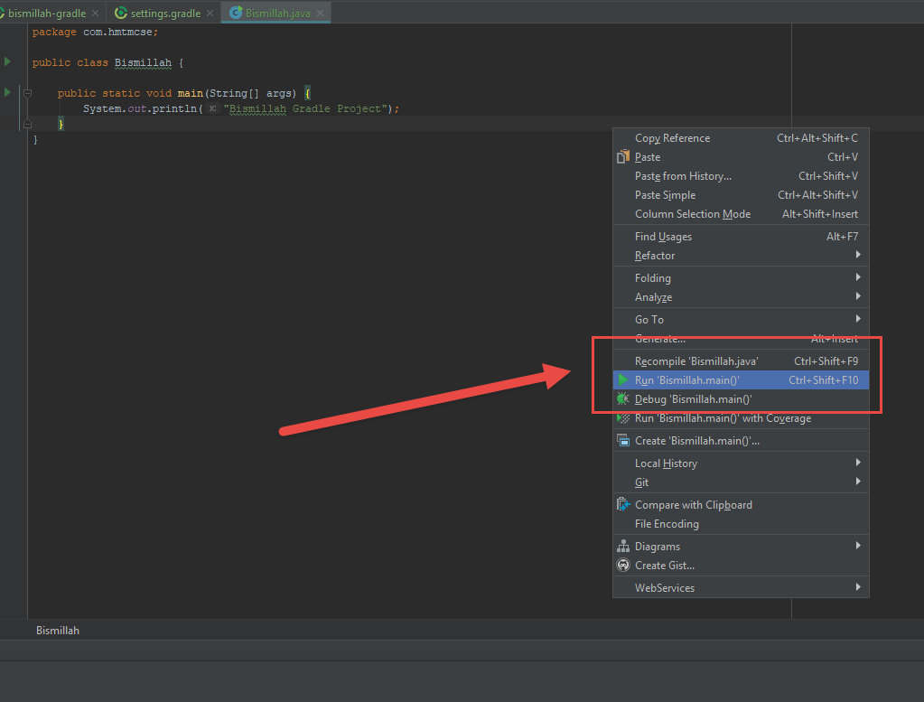 Create Java Gradle Project with Intellij IDEA Step 12