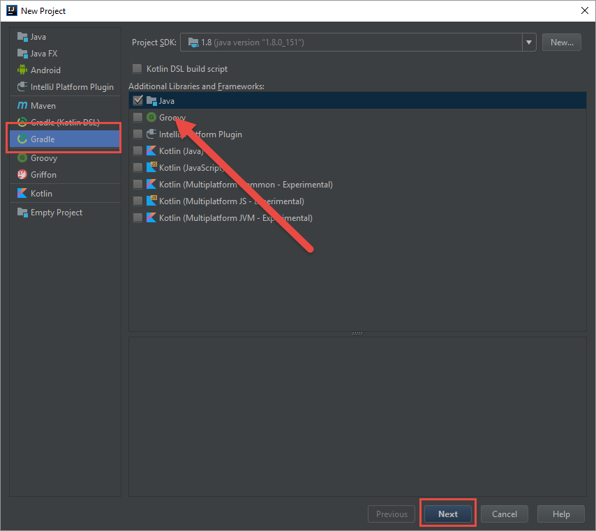 Create Java Gradle Project with Intellij IDEA Step 2