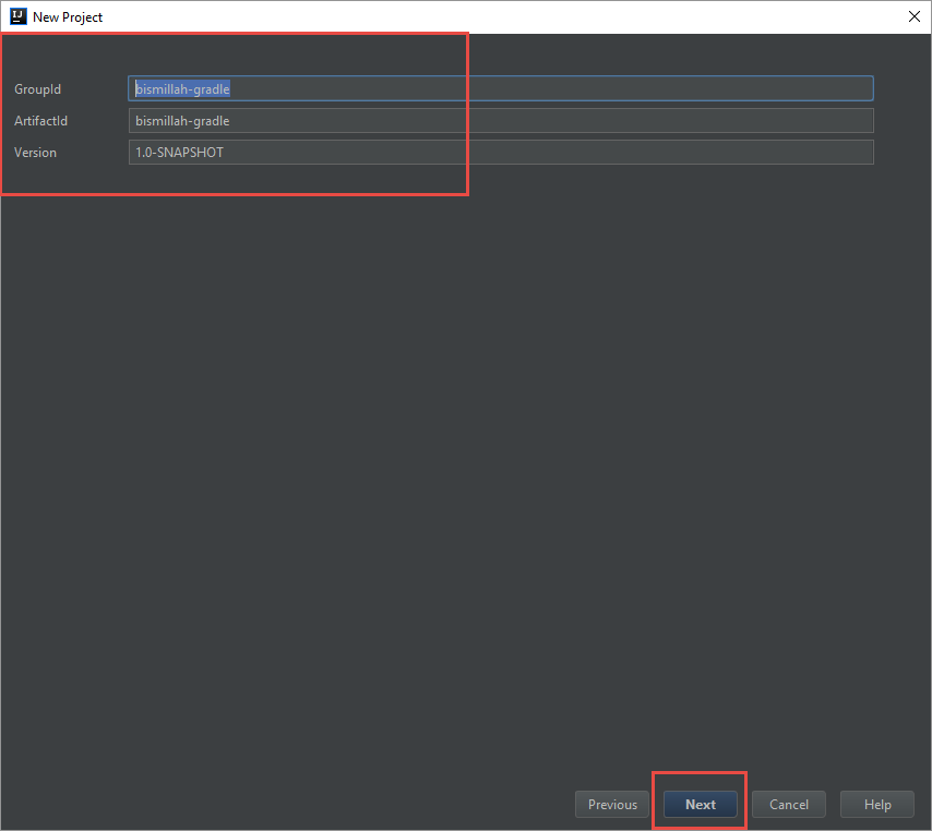 Create Java Gradle Project with Intellij IDEA Step 3