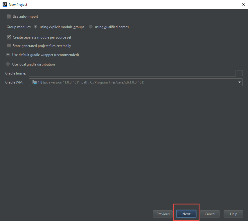 Create Java Gradle Project with Intellij IDEA Step 4