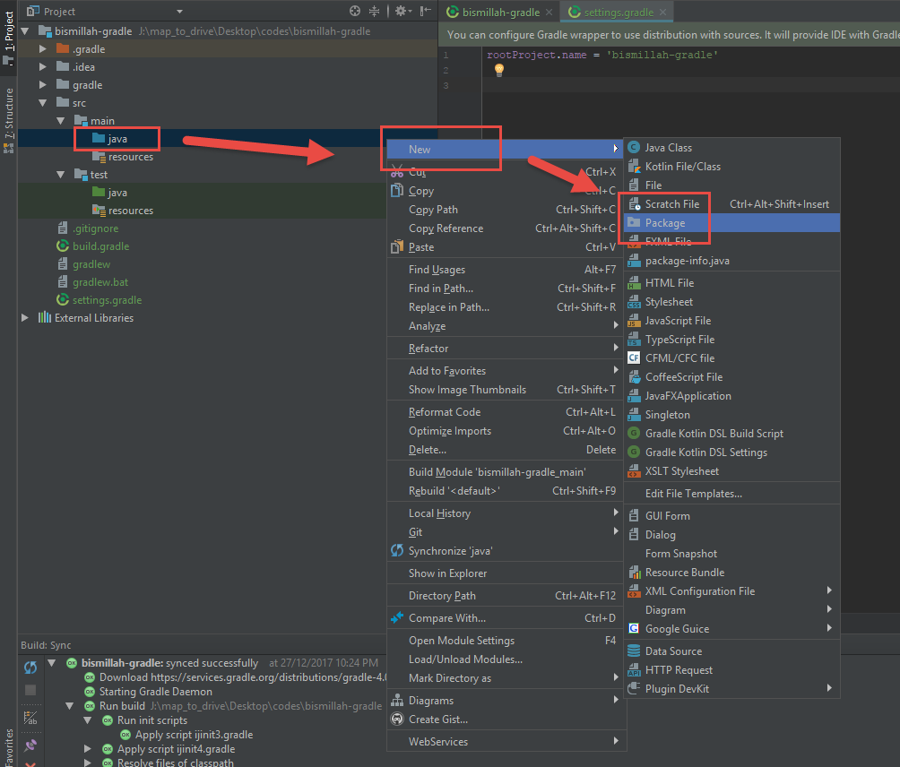 Create Java Gradle Project with Intellij IDEA Step 8