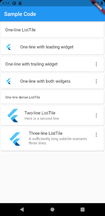 List Tile Widget