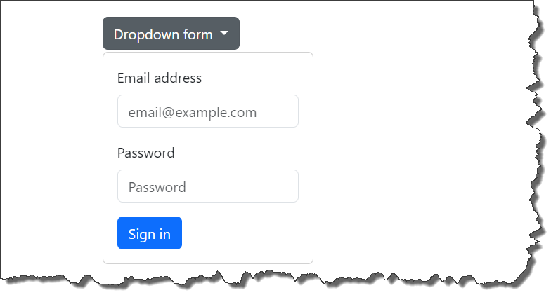 Bootstrap form dropdown