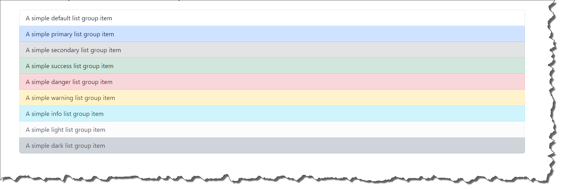 Bootstrap variants list group