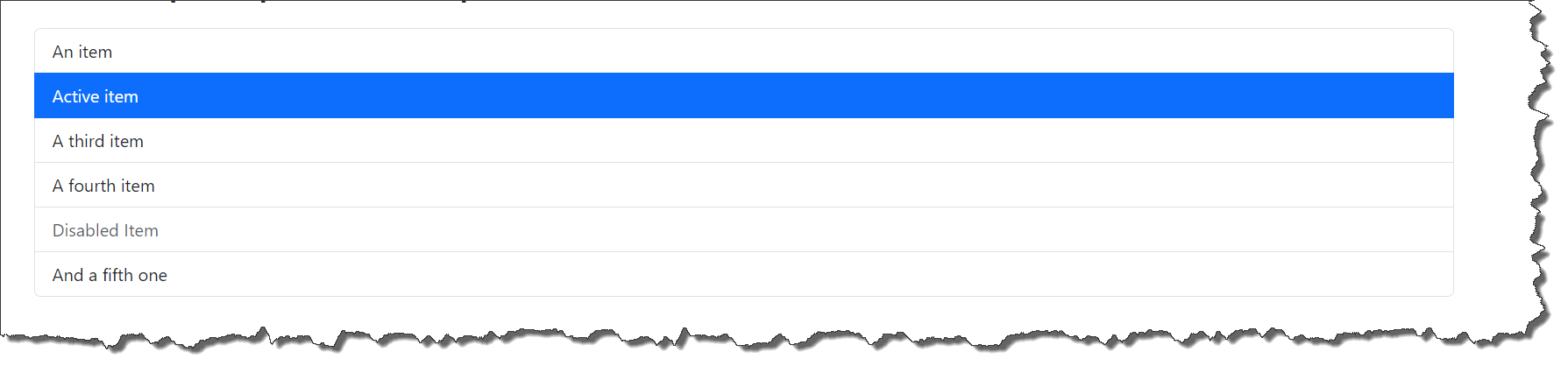 Bootstrap simple list group